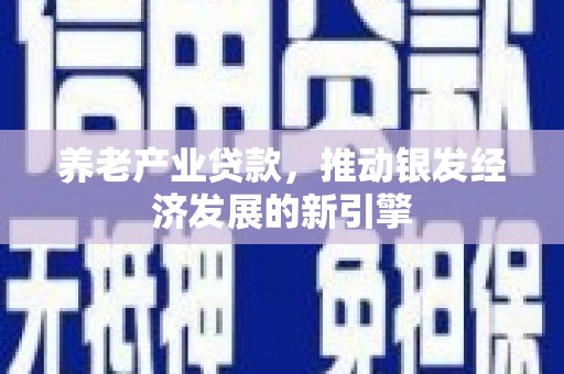 彭山养老产业贷款，推动银发经济发展的新引擎