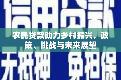彭山农民贷款助力乡村振兴，政策、挑战与未来展望