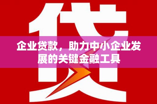 彭山企业贷款，助力中小企业发展的关键金融工具