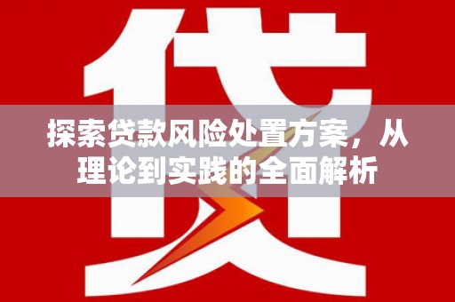 彭山探索贷款风险处置方案，从理论到实践的全面解析