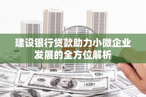 彭山建设银行贷款助力小微企业发展的全方位解析