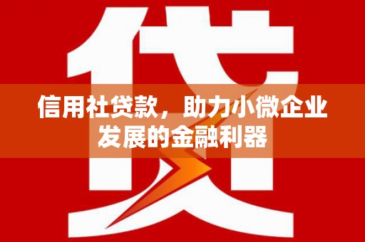 彭山信用社贷款，助力小微企业发展的金融利器